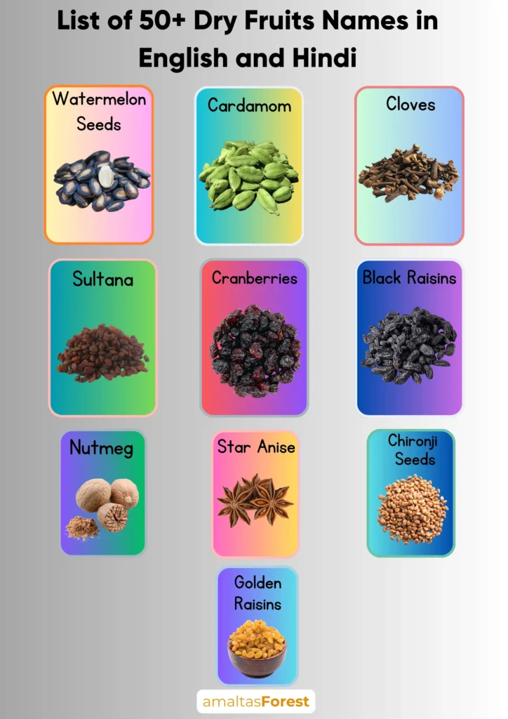List of 50+ Dry Fruits Names in English and Hindi dry fruits name in hindi and english with pictures