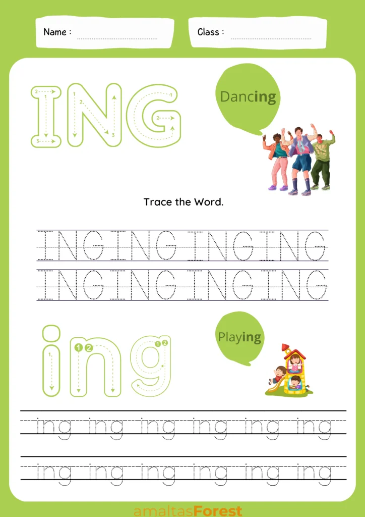 Words that have ing at the end | Suffix Worksheets ing words ending tracing worksheets
