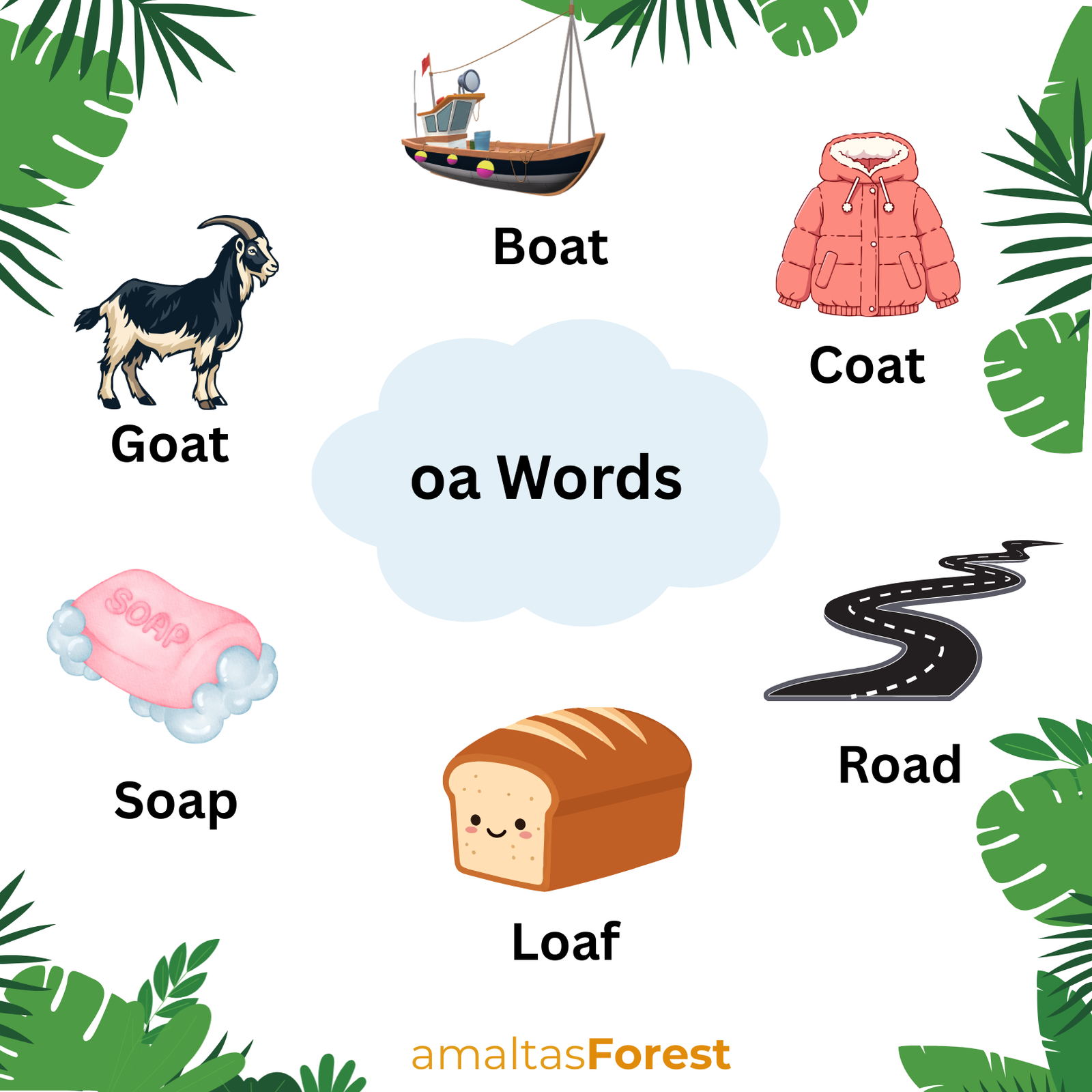 oa Words List Pictures | Printable Worksheets