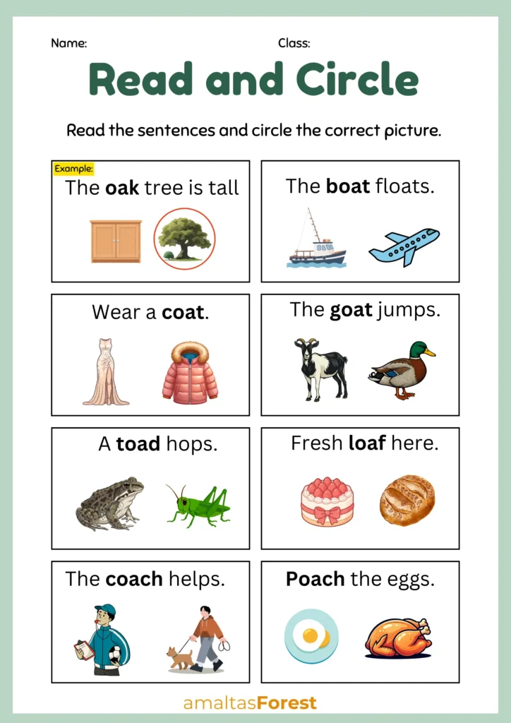 oa words worksheet