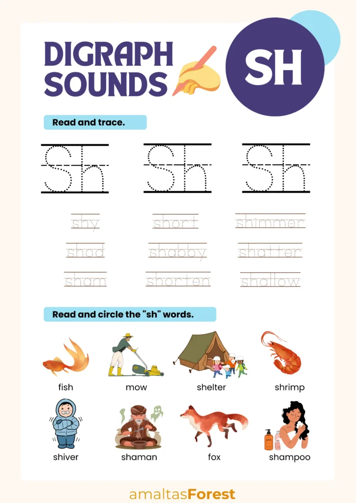 sh digraph worksheet