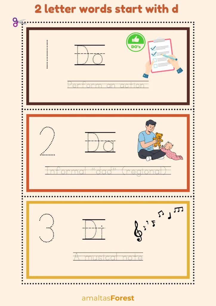 2 letter words start with d