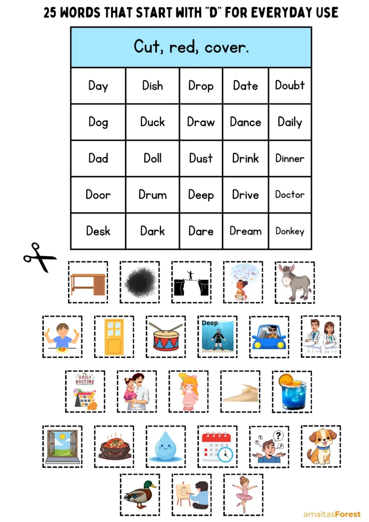 25 words that start with d for everyday use