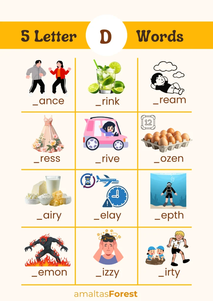 5 letter words start with d