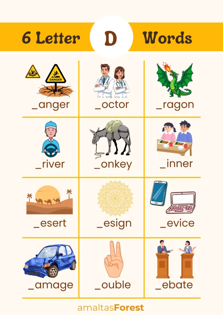 6 letter words start with d