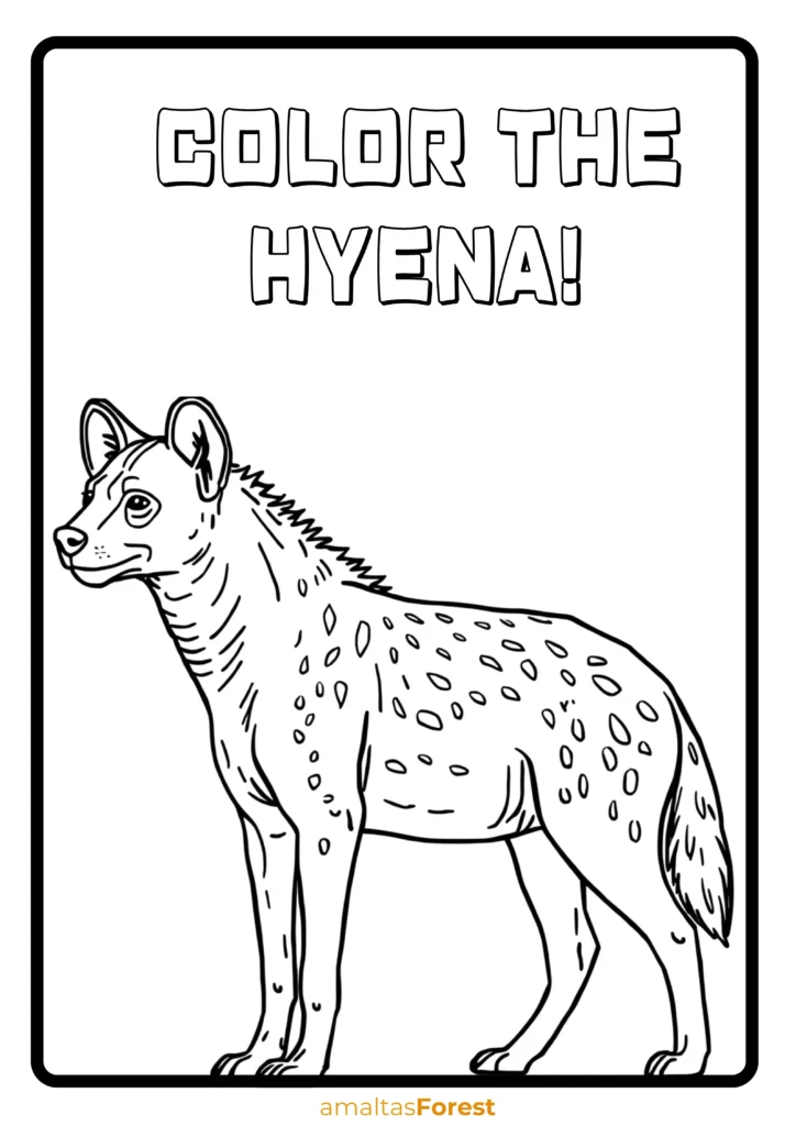 color the hyena carnivorous animal
