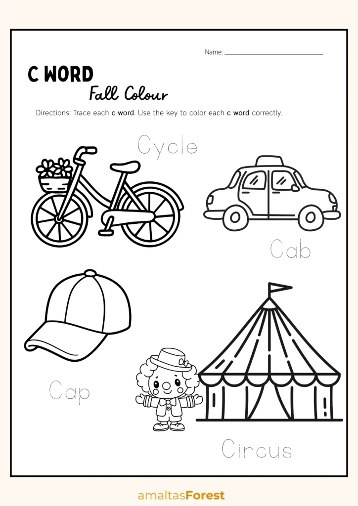 c sound words with pictures