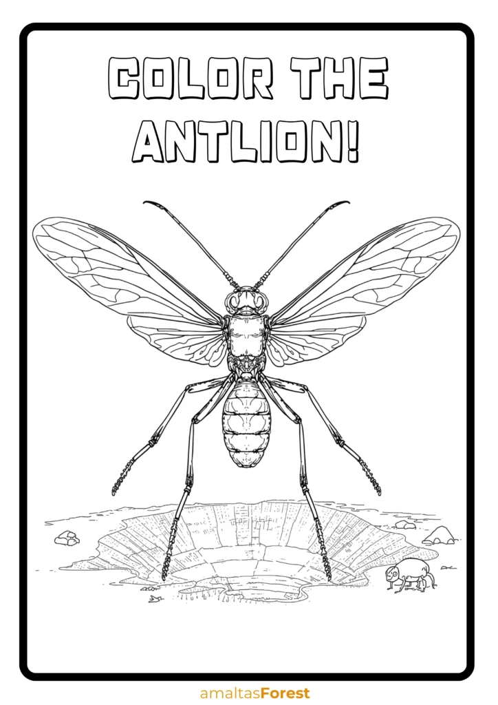 carnivorous insects animals antlion drawing