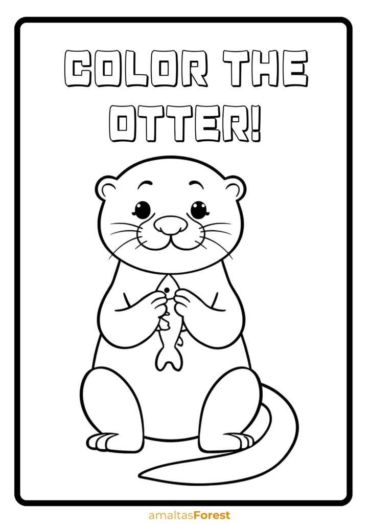 carnivorous animals otter drawing