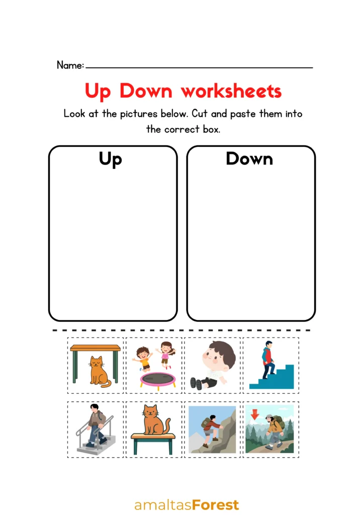 up down worksheets