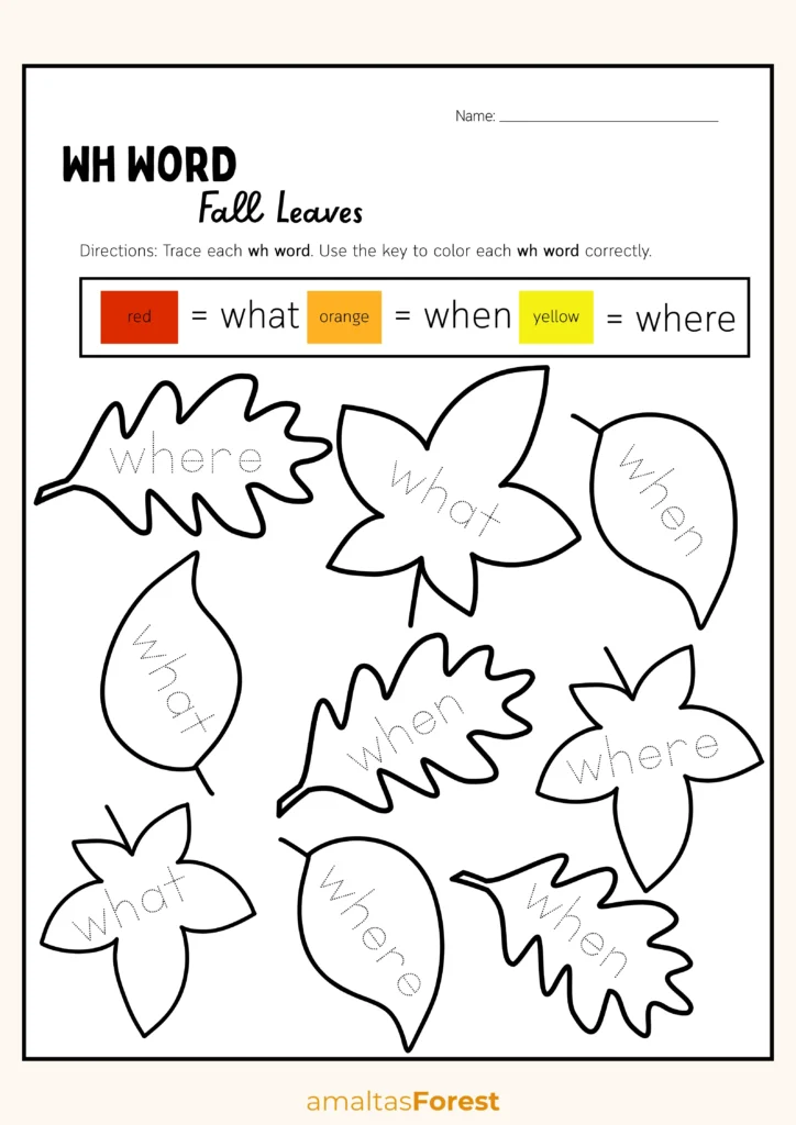 wh digraph words worksheet